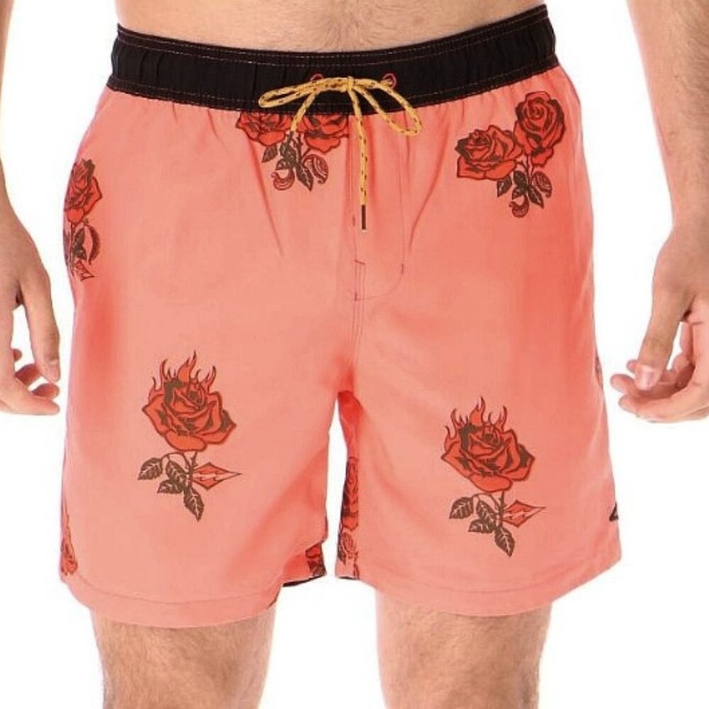 NEW! Billabong Bad Trip Reversible Layback Board Shorts - Washed Red - Size M